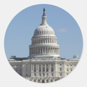 米国の国会議事堂のステッカー ラウンドシール