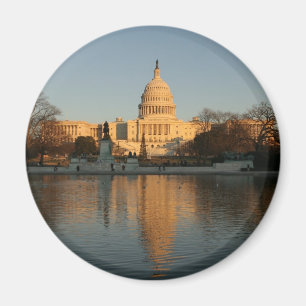米国の国会議事堂の建物の日没 マグネット