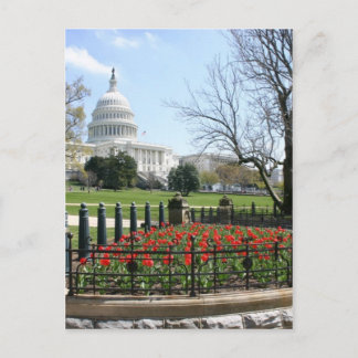 米国の国会議事堂の建物の春 ポストカード