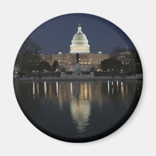 米国の国会議事堂の建物夜 マグネット