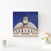 米国の国会議事堂の建物、Washington D.C. スクエア壁時計 (ホーム)