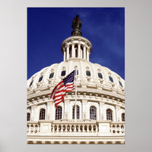 米国の国会議事堂の建物、Washington D.C. ポスター