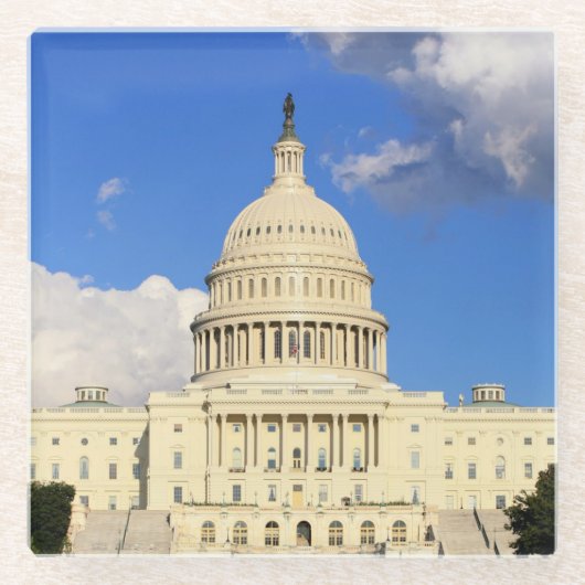 米国の国会議事堂の建物、Washington D.C.、米国 ガラスコースター (正面)
