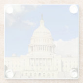 米国の国会議事堂の建物、Washington D.C.、米国 ガラスコースター (裏面)