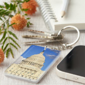 米国の国会議事堂の建物、Washington D.C.、米国 キーホルダー (正面右)