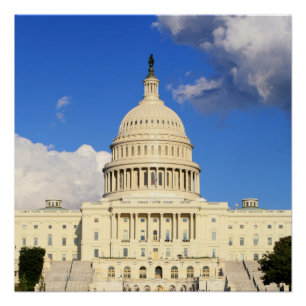 米国の国会議事堂の建物、Washington D.C.、米国 ポスター