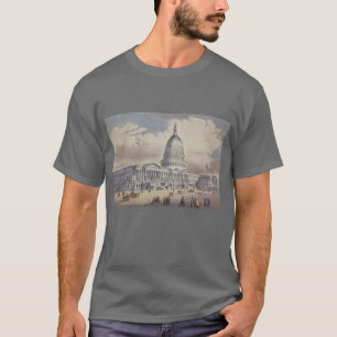 米国の国会議事堂のWashinton DC Tシャツ