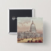 米国の国会議事堂、Washington D.C. 缶バッジ (正面&裏面)