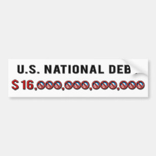 米国の国家債務2012年 バンパーステッカー