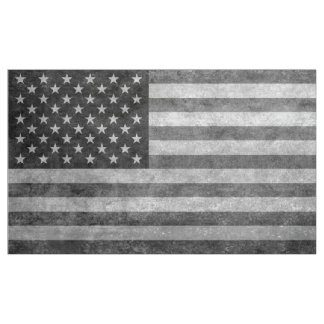 米国の国旗の白黒の変性生地 ファブリック