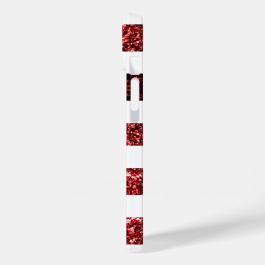 米国の国旗の赤い青いきらめきグリッターモノグラム Case-Mate iPhoneケース (裏面 / 左)