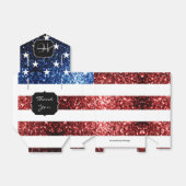 米国の国旗の赤い青の輝きグリッターSweet 16 フェイバーボックス (折り畳みなし)