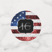 米国の国旗赤白青の輝きグリッターSweet 16 コンフェッティ (スモール正面)