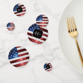 米国の国旗赤白青の輝きグリッターSweet 16 コンフェッティ (グループ)