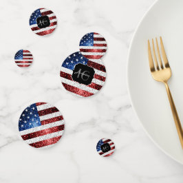 米国の国旗赤白青の輝きグリッターSweet 16 コンフェッティ