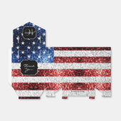 米国の国旗赤白青の輝きグリッターSweet 16 フェイバーボックス (折り畳みなし)