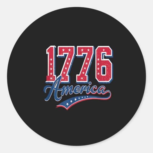 米国の国旗1776年7月の第4日愛国的なAm ラウンドシール (正面)