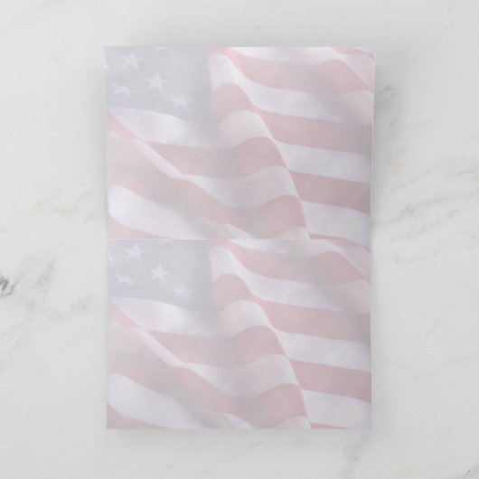 米国の国旗 カード (内部)