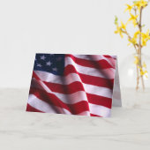 米国の国旗 カード (黄色い花)