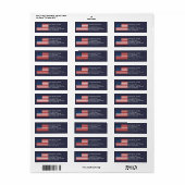 米国の国旗、氏名 ラベル (フルシート)