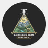 米国の国立公園が保護と屋外に保護設置 ラウンドシール (正面)