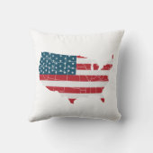 米国の地図と旗星条 クッション (裏面)