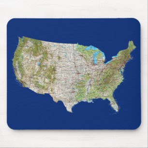 米国の地図のマウスパッド マウスパッド