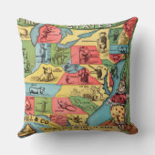 米国の地図のヴィンテージのニックネーム クッション (裏面)