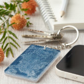 米国の地図の青写真 キーホルダー (正面右)