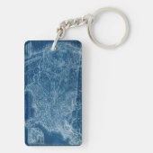 米国の地図の青写真 キーホルダー (裏面)