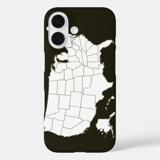 米国の地図は白黒 Case-Mate iPhoneケース (裏面)