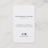 米国の地図ブルーレッドリボン星モノグラム垂直 名刺 (裏面)