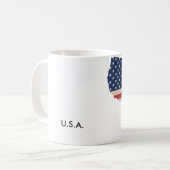 米国の地図マグカップ コーヒーマグカップ (正面左)