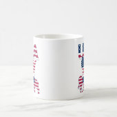 米国の地図ロバ・ゾウ国旗の政治的選挙 コーヒーマグカップ (中央)