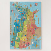 米国の地図子供へ ジグソーパズル (縦)