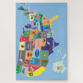 米国の地図子供へ ジグソーパズル (縦)