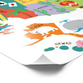 米国の地図子供へ フォトプリント            (角)