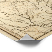 米国の地図2 ポスター (角)