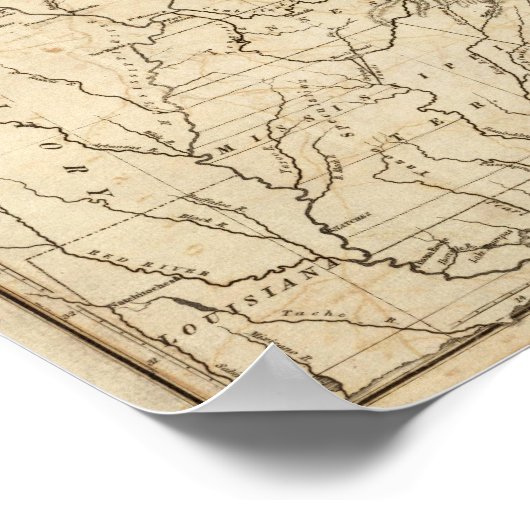 米国の地図2 ポスター (角)