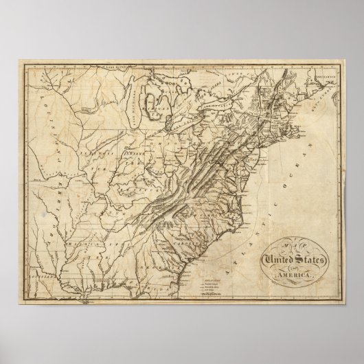 米国の地図2 ポスター (正面)