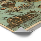 米国の地図2 ポスター (角)