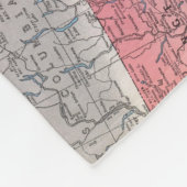 米国の地図3 フリースブランケット (角)