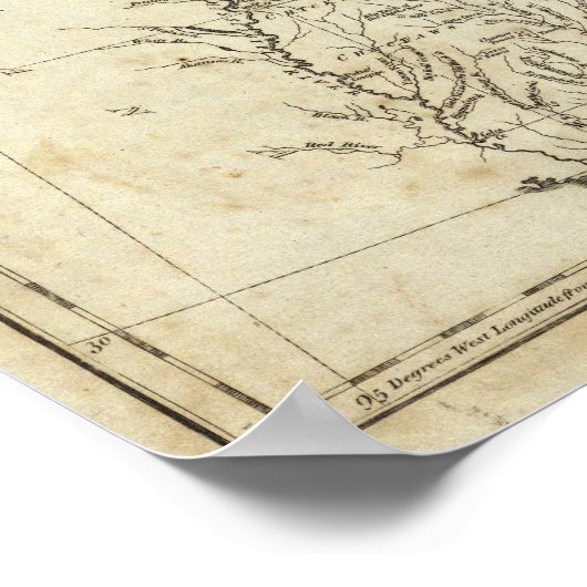 米国の地図3 ポスター (角)