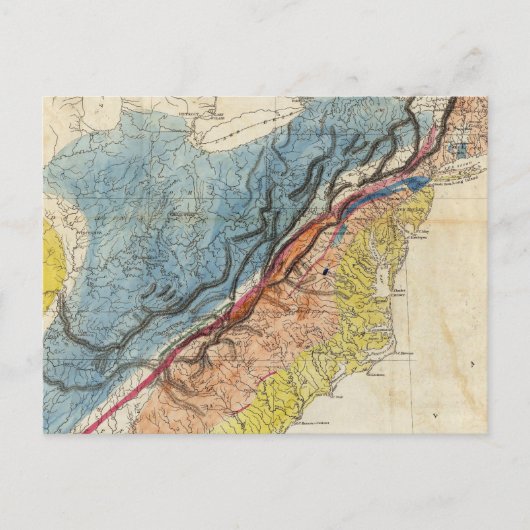 米国の地図3 ポストカード (正面)