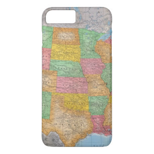 米国の地図3 iPhone 8 PLUS/7 PLUSケース