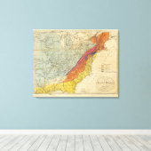 米国の地図4 キャンバスプリント (インサイチュ (ウッドフロア))