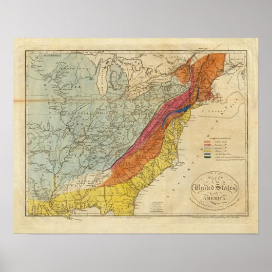 米国の地図4 ポスター (正面)
