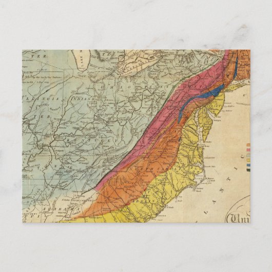 米国の地図4 ポストカード (正面)