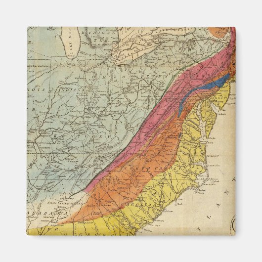 米国の地図4 マグネット (正面)
