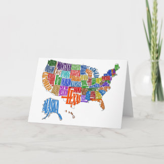 米国の地図 カード